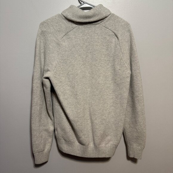 Banana Republic Shawl Collar Sweater S Gray Cotton Wool Blend Size Small - Picture 7 of 7